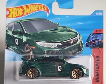 Hot Wheels Gebrauchter Civic Type R Grün JDM Diecast Spielzeugauto 2018 Civic Versiegelt