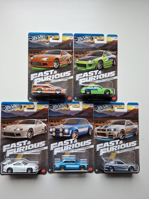 Hot Wheels Fast & Furious Brian O'conner Complete Set of 5 Silver