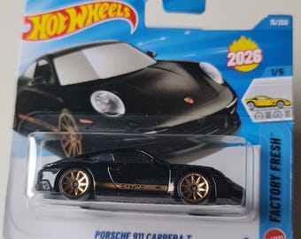 Hot Wheels Porsche 911 Carrera T Schwarz 1:64 Diecast Car Neuer Versiegelter Porsche Sammler Geschenk