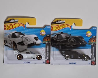 Zestaw Hot Wheels La Liebre, biało-czarny | Legends Tour 2026, skala 1:64, samochody odlewane | Prezent w stylu JDM