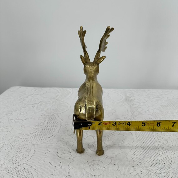 ヴィンテージ　金属鹿飾り アメリカ ヴィンテージ 真鍮製 動物 鹿 ペア 子鹿 バンビ 置物