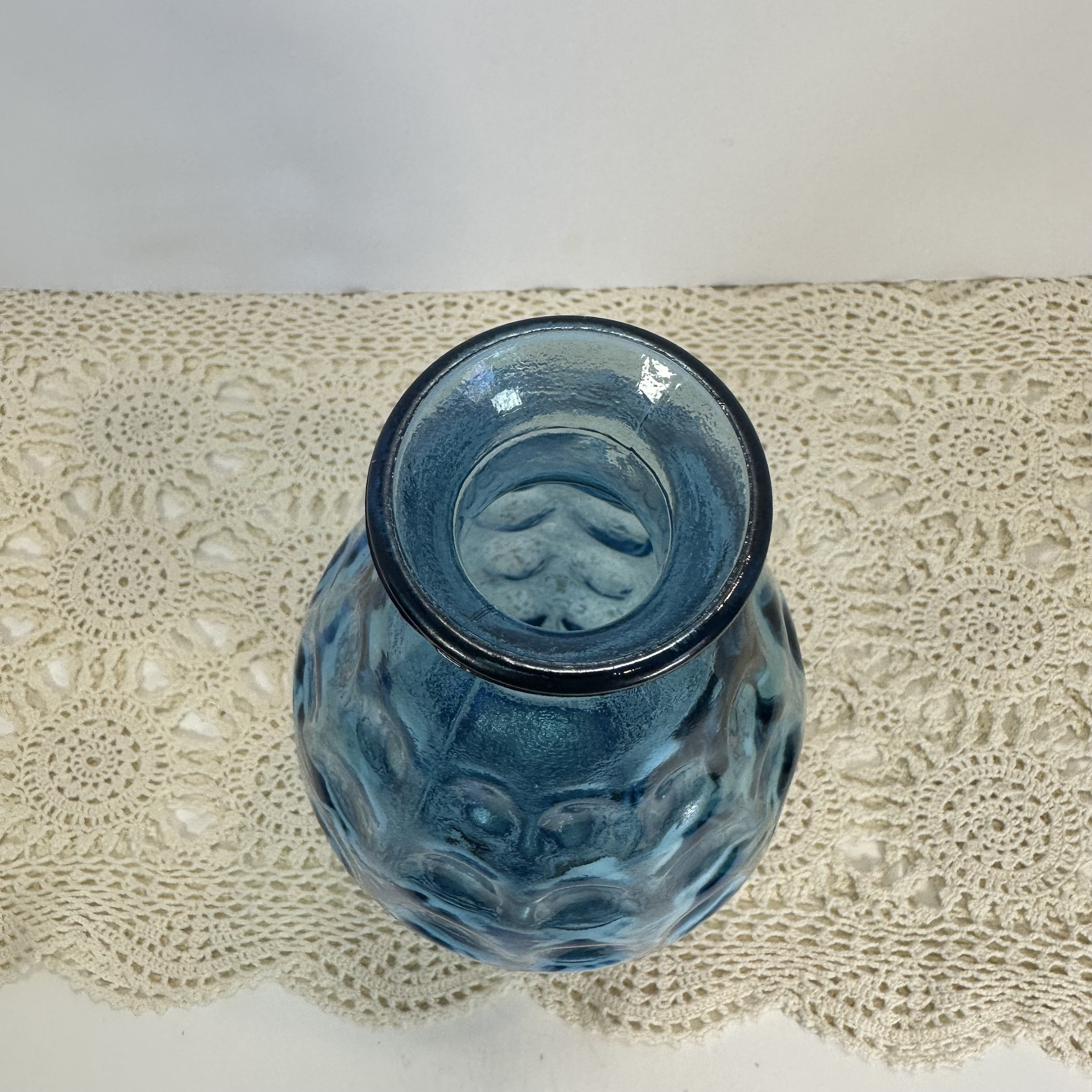 Vidrios San Miguel Sapin 100% Recycled Glass Hand Made Vase Blue