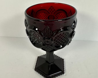 Vintage Avon Cape Cod Ruby Red Goblet – 1876 Collection