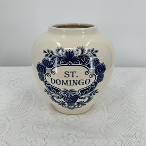 delft tobacco jar carolina Rare Polychrome by Royal Goedewaagen Holland Brass Beehive Lid Artist Signed DS SOLD Vintage Oud Delft Signed