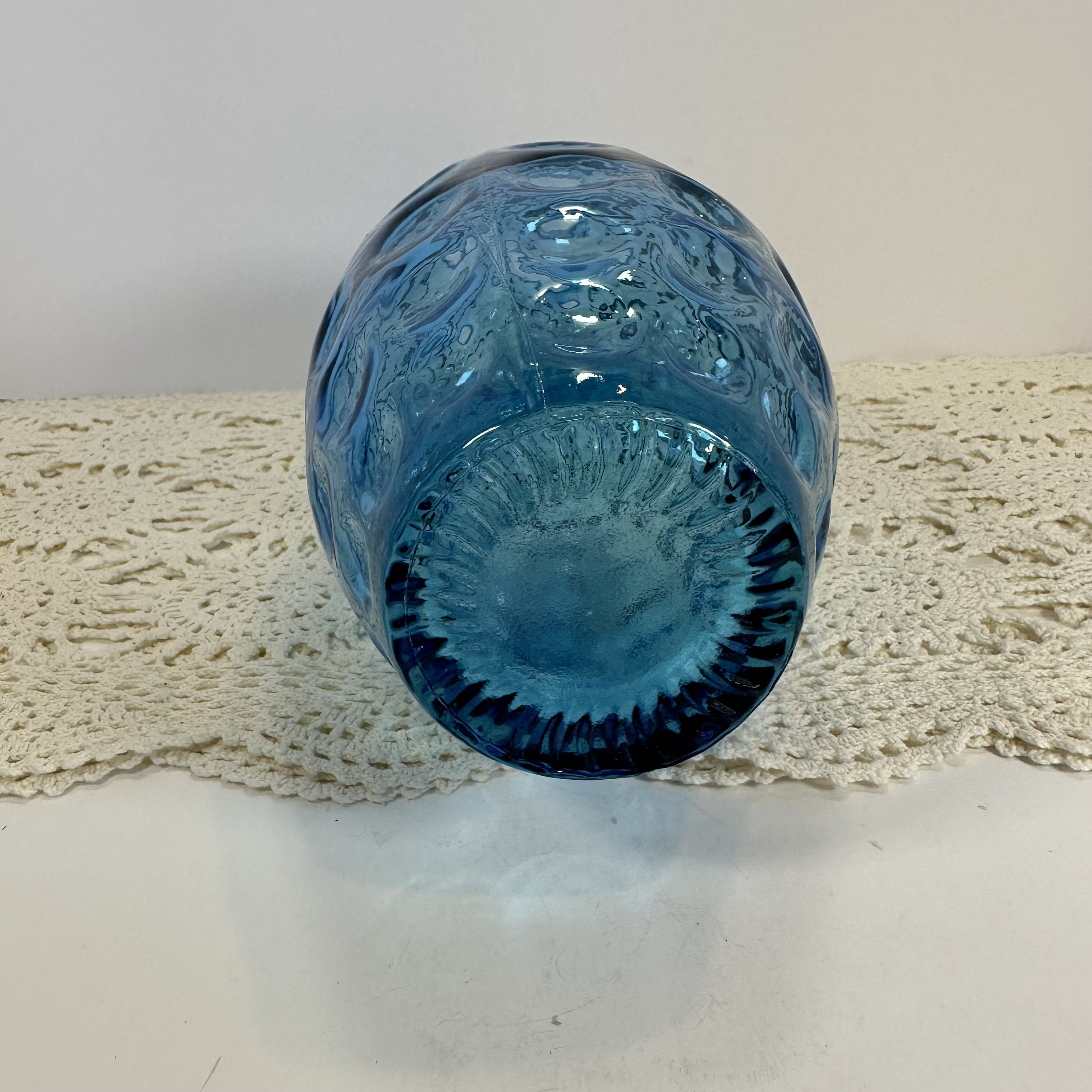 Vidrios San Miguel Sapin 100% Recycled Glass Hand Made Vase Blue