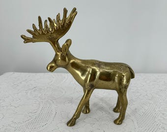 真鍮製 ハンドメイド鹿オブジェ（高さ45cm／インド直輸入） 真鍮製