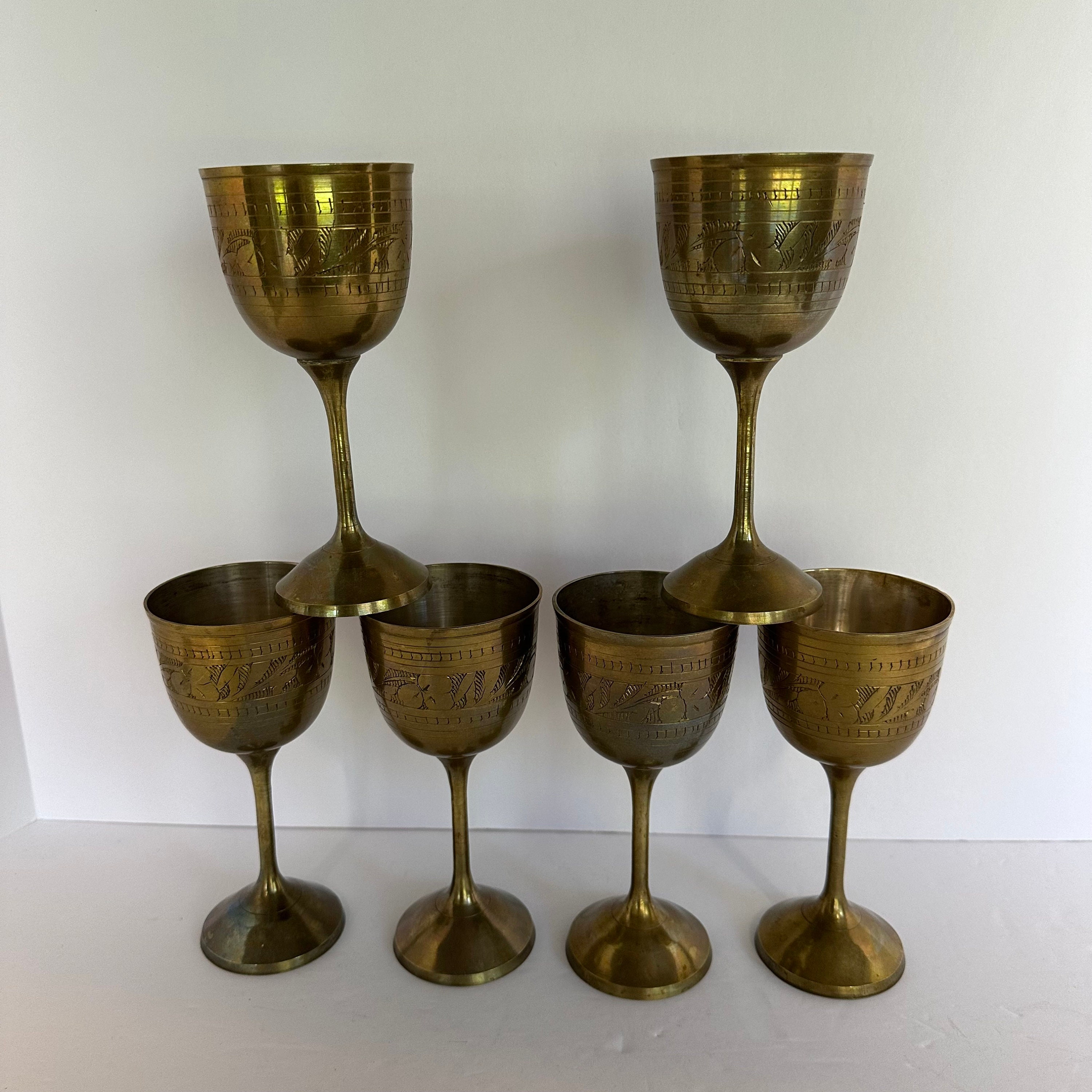 Vintage Brass Tumbler-made in Germany Antique Brass Lassi Glass Traditional  Water Glass Brass Wine Glass brass Drinkwarebrass Planter 