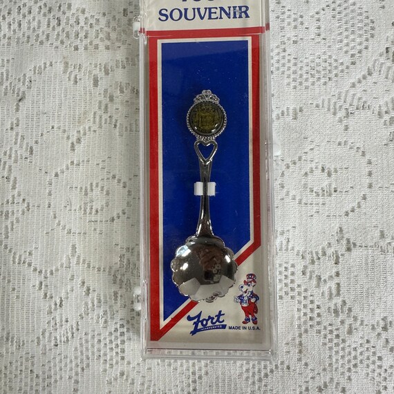 Vintage 5, Collectible Small Silver Spoons, Zion Park UT., Alamo