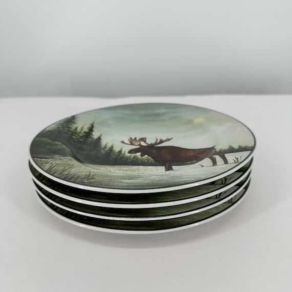 Vintage, Set of 4 SAKURA Northwoods David Carter Brown STONEWARE