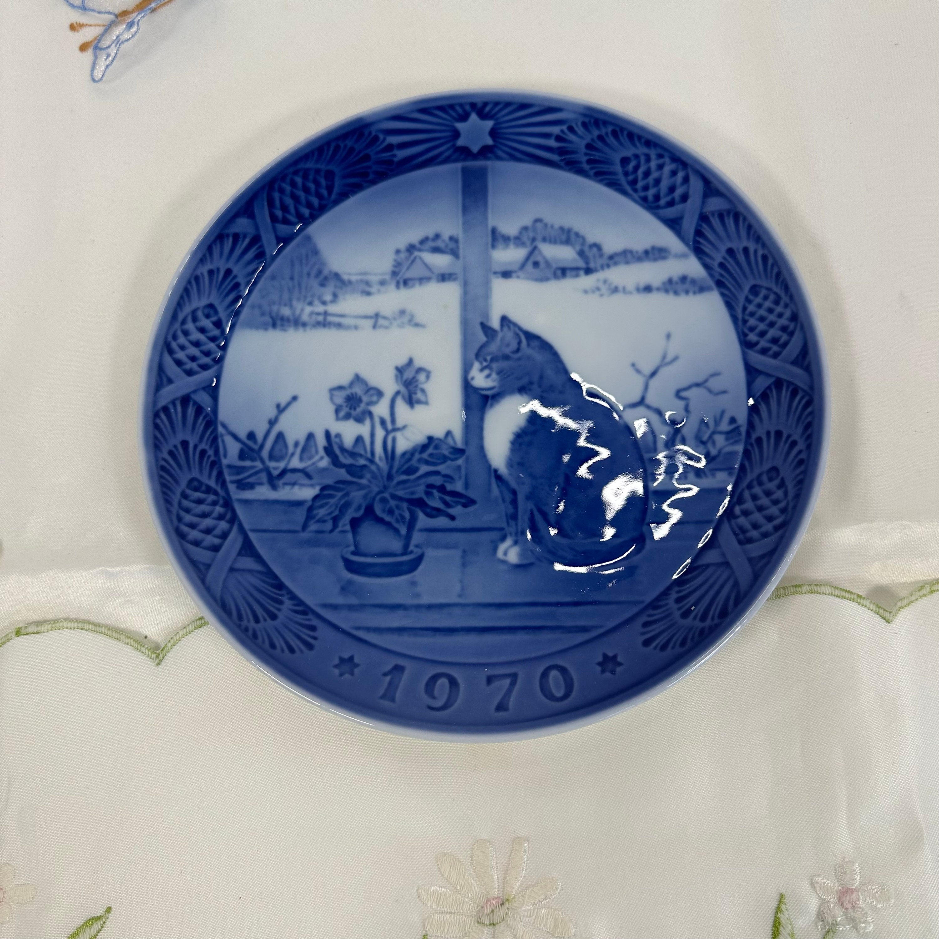   クリスマスプレート1970 ヴィンテージ ロイヤル コペンハーゲン クリスマス プレート、1970 年