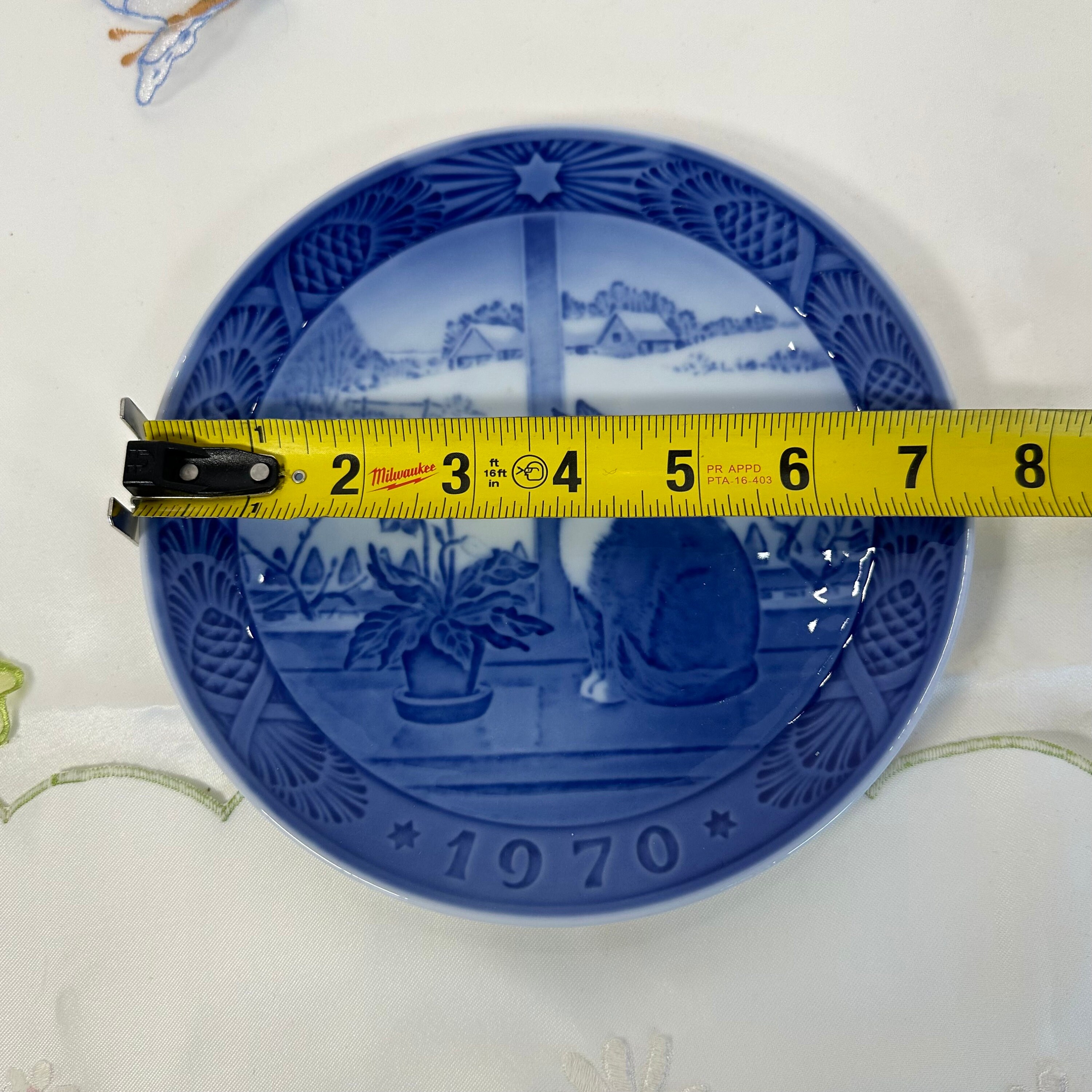 ヴィンテージ ロイヤル コペンハーゲン クリスマス プレート、1970 年