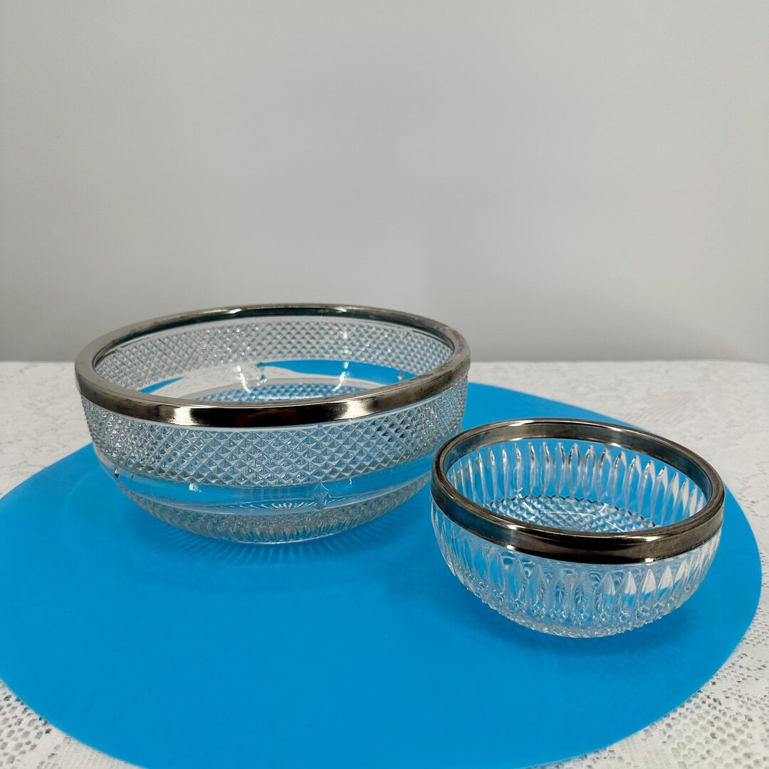 ヴィンテージ、西ドイツ製鉛入りハンドカットクリスタル、ガラスボウル