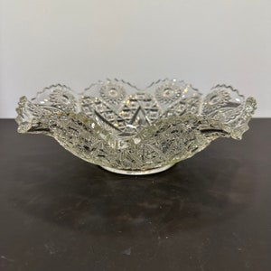 Vintage Crystal Glass Decorative Dish Bowl/Candy dish 10.25&quot; in Diameter