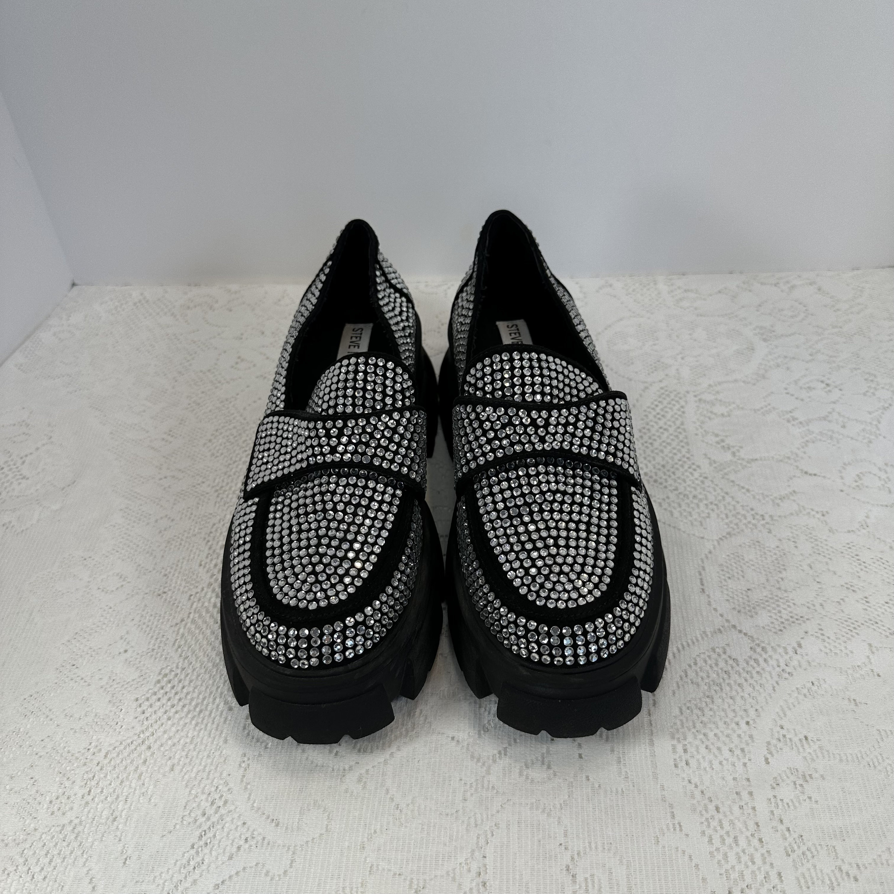 Steve madden shop rhinestone loafers