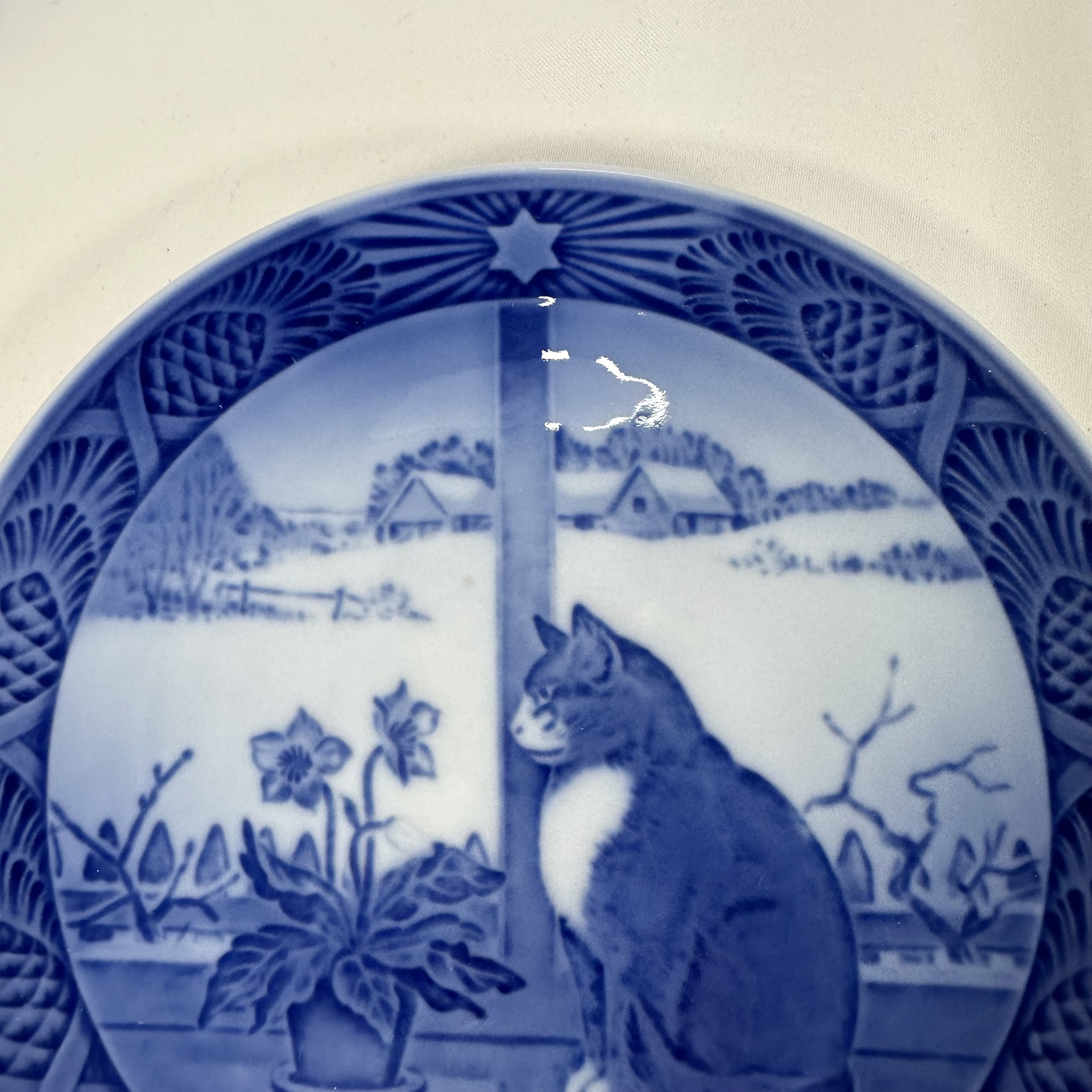 ヴィンテージ ロイヤル コペンハーゲン クリスマス プレート、1970 年