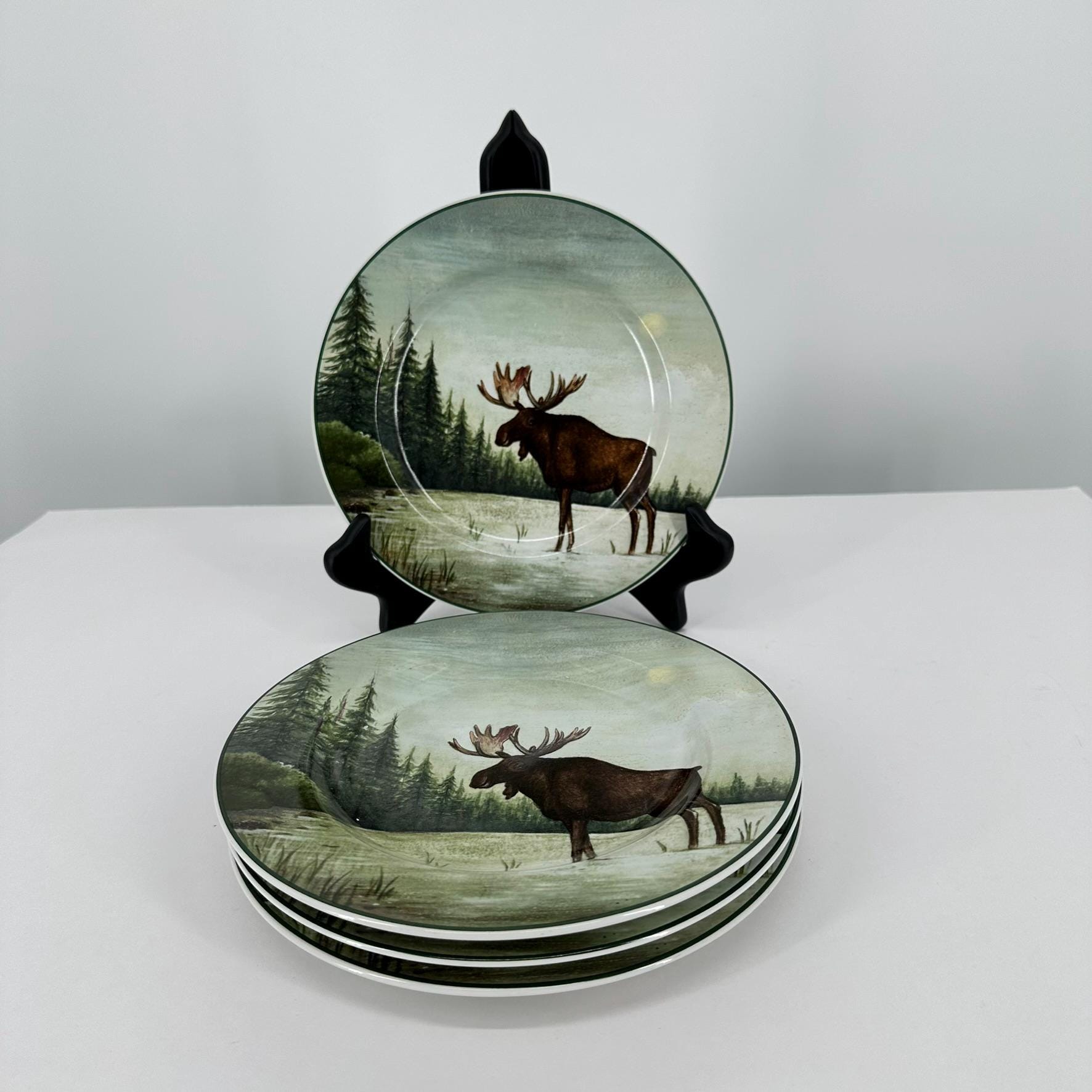 Vintage, Set of 4 SAKURA Northwoods David Carter Brown STONEWARE