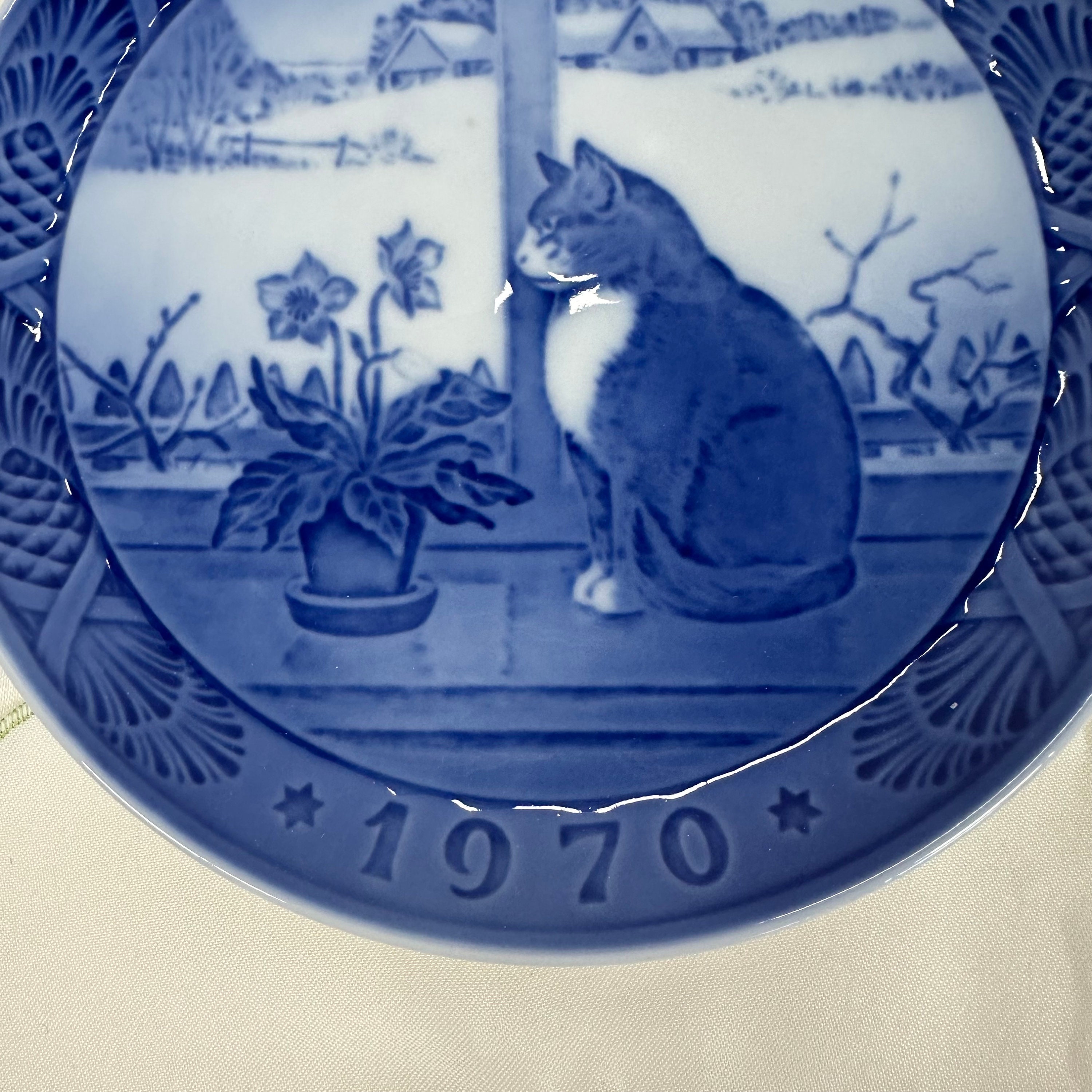   クリスマスプレート1970 ヴィンテージ ロイヤル コペンハーゲン クリスマス プレート、1970 年