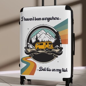 Retro camperkoffer | Wanderlust reizigerskoffer | Perfect cadeau voor de avonturier | Camperbus Vintage stijl handbagage en alle maten