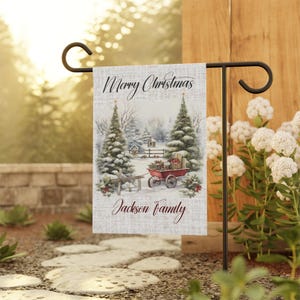 Christmas Garden Flag, Garden and House Banner, Custom Family Garden Flag, Custom Flag, Custom House Banner, House Flag, MB4 Garden Banner