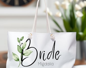 Personalized Bride Weekender Bag: Wedding Party Gift