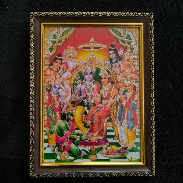 Götterbild - Rama und Sita - Indien - mit Glitzer