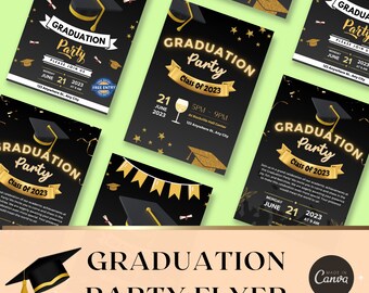 Graduation Party Flyer, DIY Flyer Template Design, Graduation Party Invitation, Graduation Celebration Flyer, Graduate Flyer, Grad Party