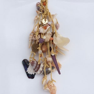 Shell Necklace – “Pluie de Coquillages”, Braided Natural Fiber Sautoir, Handmade Jewelry En Forme d&#39;idées®