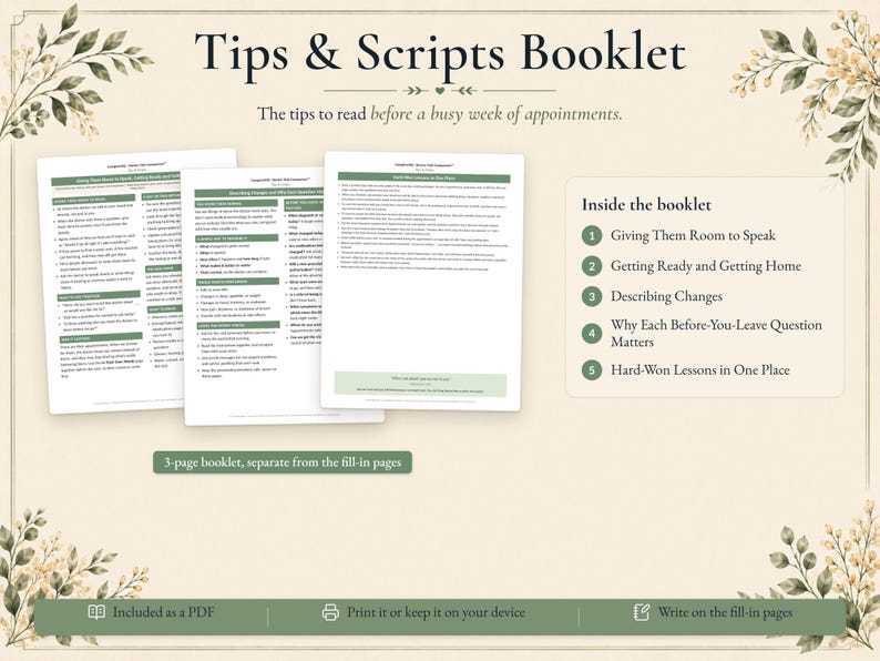 Doctor Appointment Organizer and Visit Log, Caregiver Binder Printable, Fillable PDF, Excel | CaregiverHQ - Doctor Visit Companion image 6
