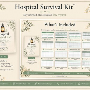 Caregiver Binder Bundle, Medical Binder Printable, Hospital Planner, Christian Caregiver Gift | CaregiverHQ Complete Kit Collection image 5