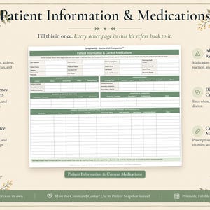Doctor Appointment Organizer and Visit Log, Caregiver Binder Printable, Fillable PDF, Excel | CaregiverHQ - Doctor Visit Companion image 5