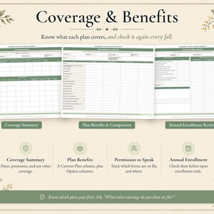 Tracker voor medische rekeningen en verzekeringsclaims, EOB-logboek, printbare map voor mantelzorgers, invulbaar PDF-bestand | CaregiverHQ - Verzekerings- en claimsgids afbeelding 3