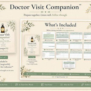 Caregiver Binder Bundle, Medical Binder Printable, Hospital Planner, Christian Caregiver Gift | CaregiverHQ Complete Kit Collection image 8