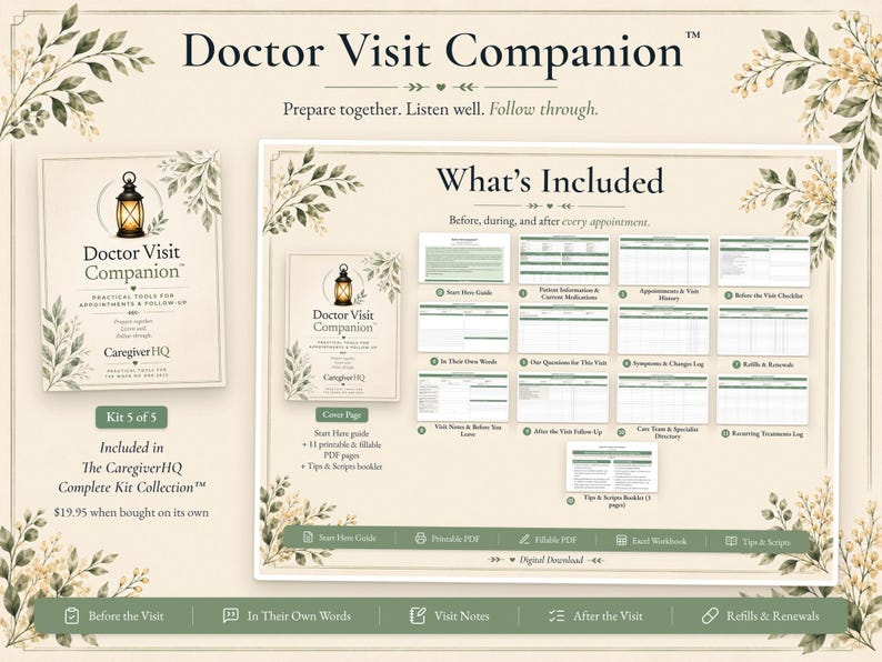 Caregiver Binder Bundle, Medical Binder Printable, Hospital Planner, Christian Caregiver Gift | CaregiverHQ Complete Kit Collection image 8
