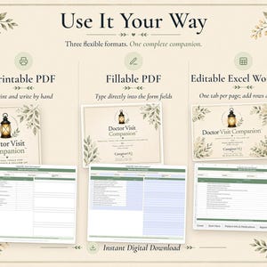 Doctor Appointment Organizer and Visit Log, Caregiver Binder Printable, Fillable PDF, Excel | CaregiverHQ - Doctor Visit Companion image 8