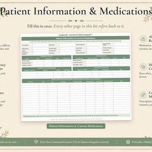 Tracker voor medische rekeningen en verzekeringsclaims, EOB-logboek, printbare map voor mantelzorgers, invulbaar PDF-bestand | CaregiverHQ - Verzekerings- en claimsgids afbeelding 5