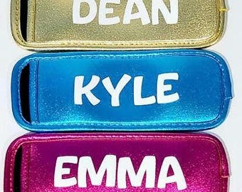 Personalised Metallic Icy Pole Holder: Custom Ice Lolly Cover