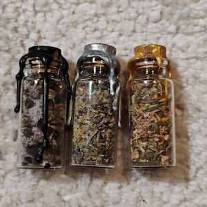 SPELL JAR SET | Moon, Sun, and Protection altar jar trio