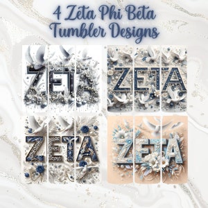 Zeta Phi Beta 20oz Tumbler Sublimation PNG Bundle