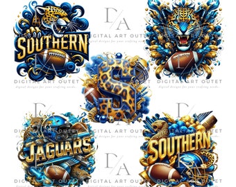 Southern University Jaguars PNG Sublimation Design Bundle