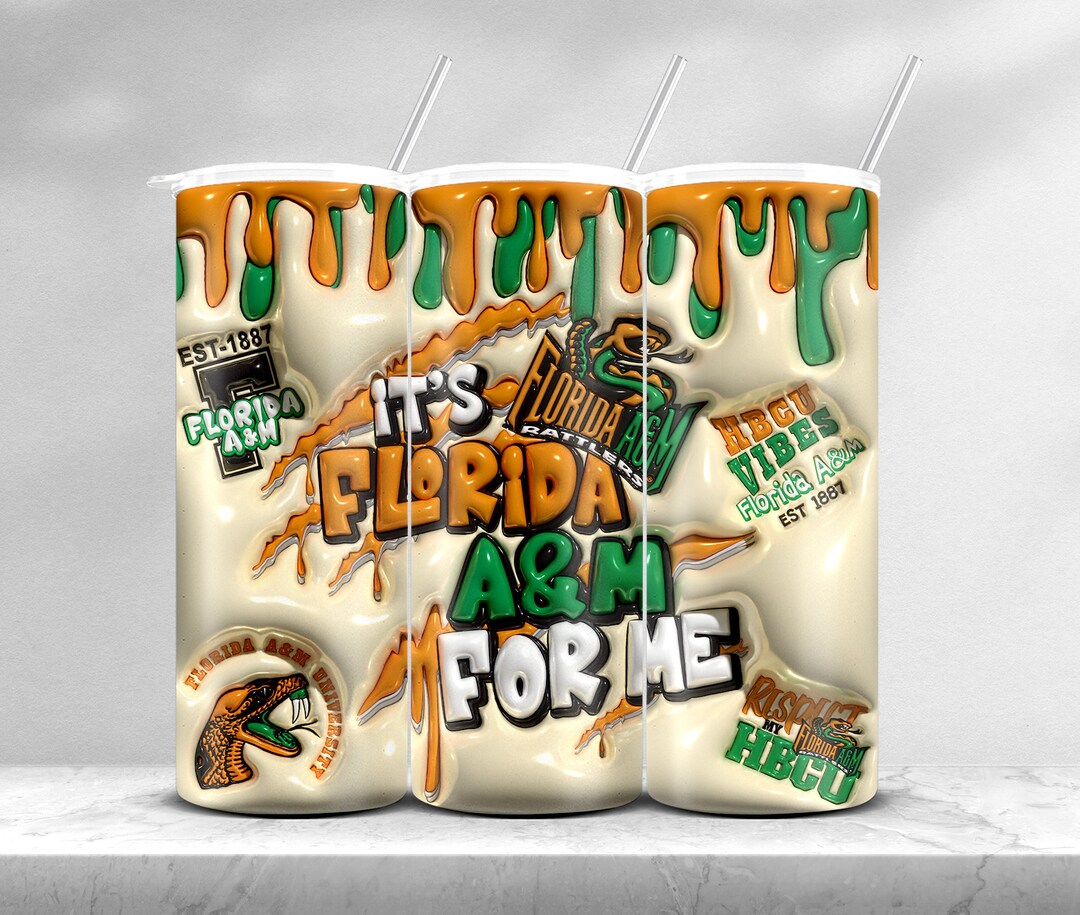 3D Inflated Florida A&M University 20oz Tumbler Sublimation Design - Etsy