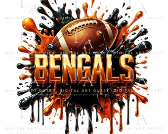 Bengals fotboll PNG sublimeringsdesign