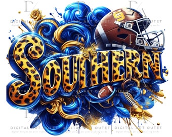 Transparent Southern University Jaguars PNG Sublimation Design