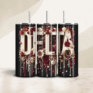 Delta Sigma Theta 20oz Tumbler Sublimation PNG