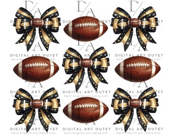 Saints Coquette Bow Football PNG Sublimeringsdesign