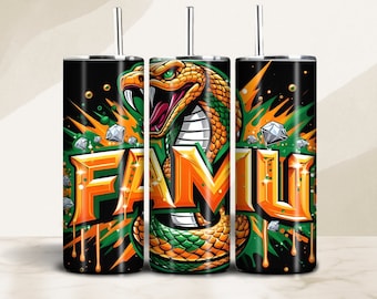Diseño de sublimación de vaso de 20 oz de la Universidad Florida A&M