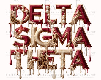Delta Sigma Theta PNG Sublimation Design