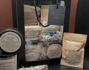 Liten ekologisk aromaterapi avslappnande spa självvård presentpåse set