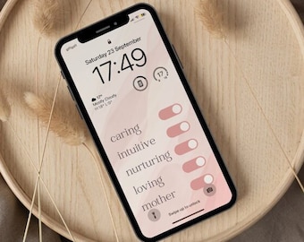 Rose Pink Toggle Mother Phone Wallpaper | Minimalist Quote Backgrounds Lock screen | Home screen backgrounds | Instant Download Active