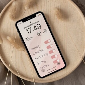 Rose Pink Toggle Mother Phone Wallpaper | Minimalist Quote Backgrounds Lock screen | Home screen backgrounds | Instant Download Active