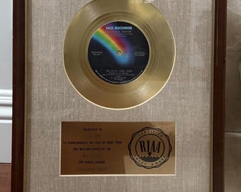 RARE!! Elton John RIAA Gold Record Award - Philadelphia Freedom